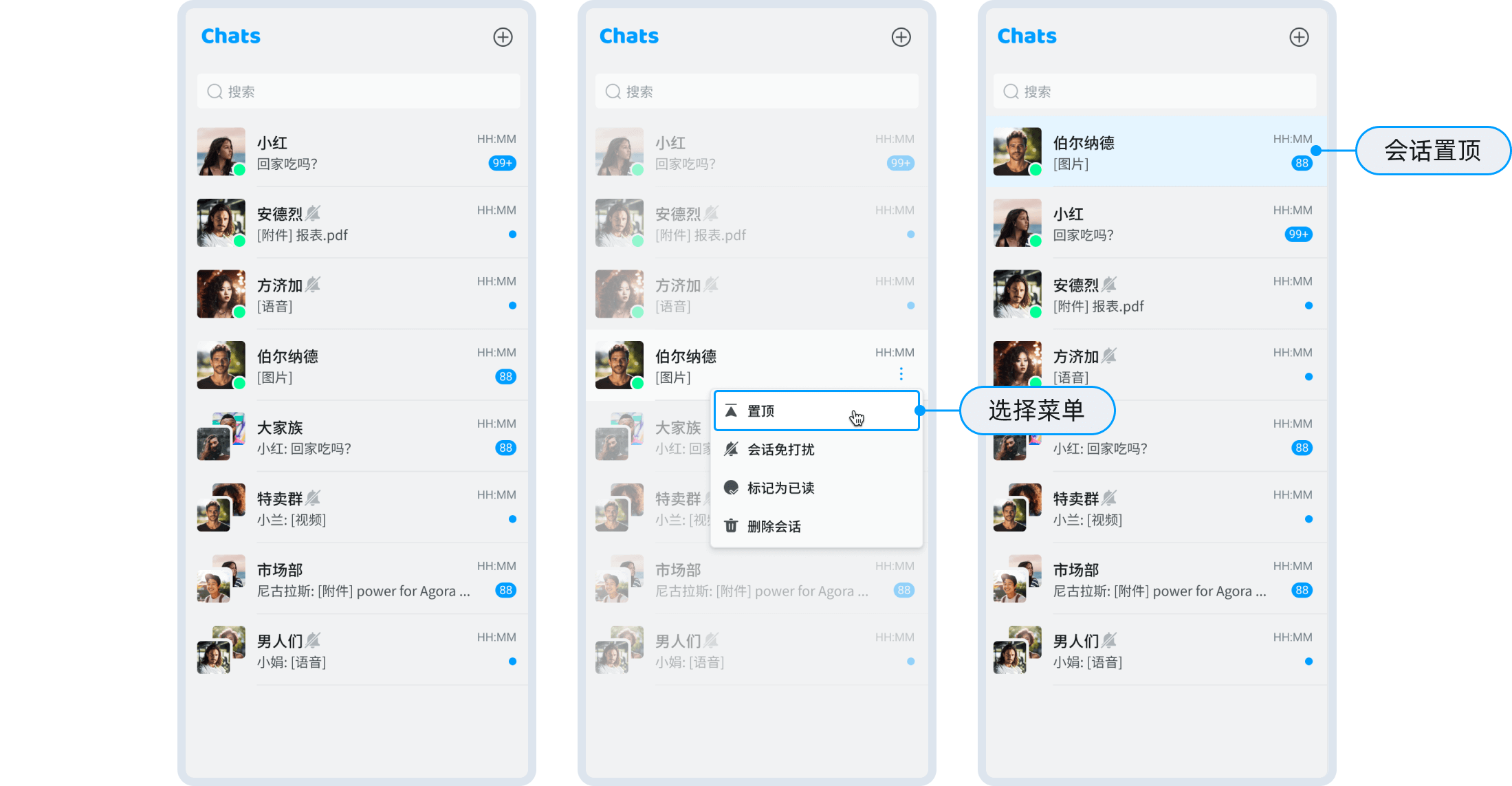 会话置顶
