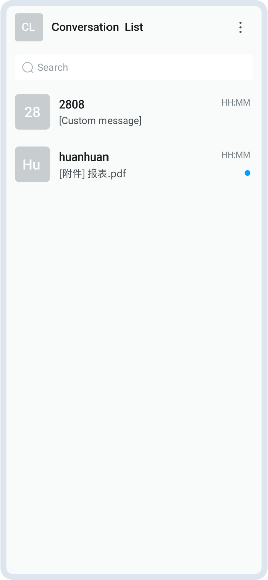 会话列表页面示例
